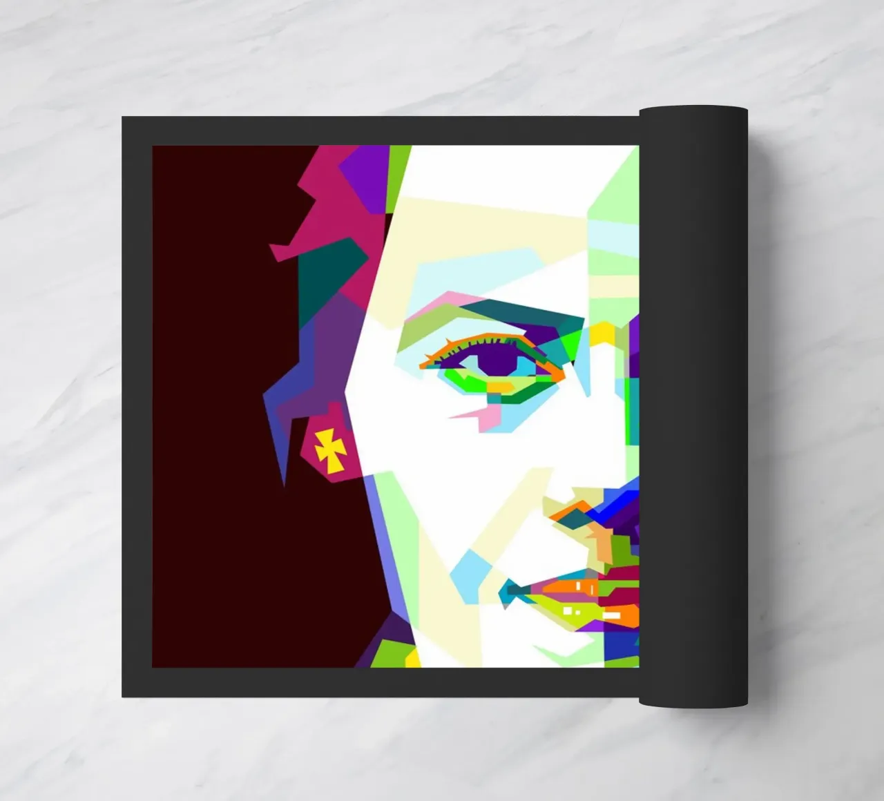 Mooie Javaanse Vrouw Kunst WPAP deurmat van Artkreator