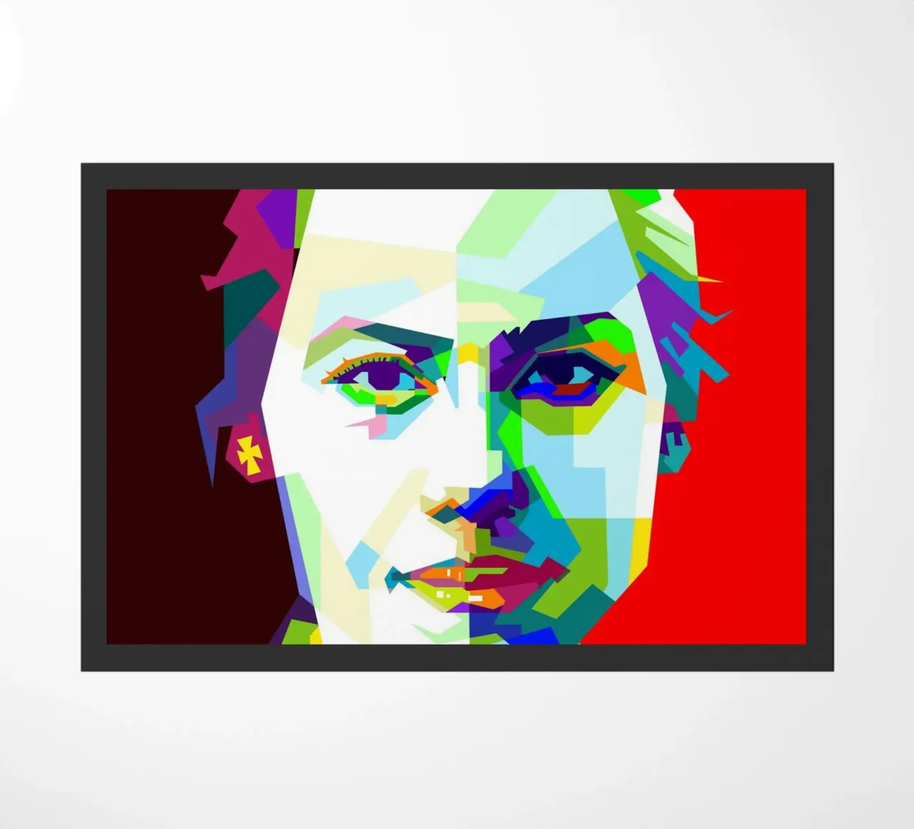 Mooie Javaanse Vrouw Kunst WPAP deurmat van Artkreator