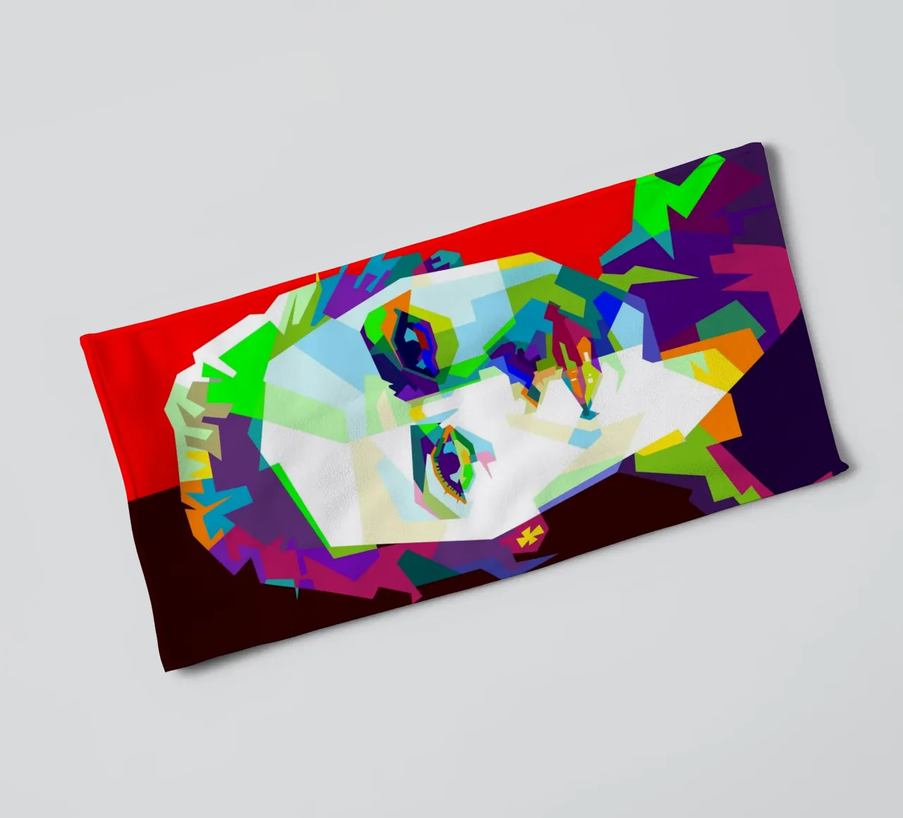 Mooie Javaanse Vrouw Kunst WPAP badhanddoek van Artkreator