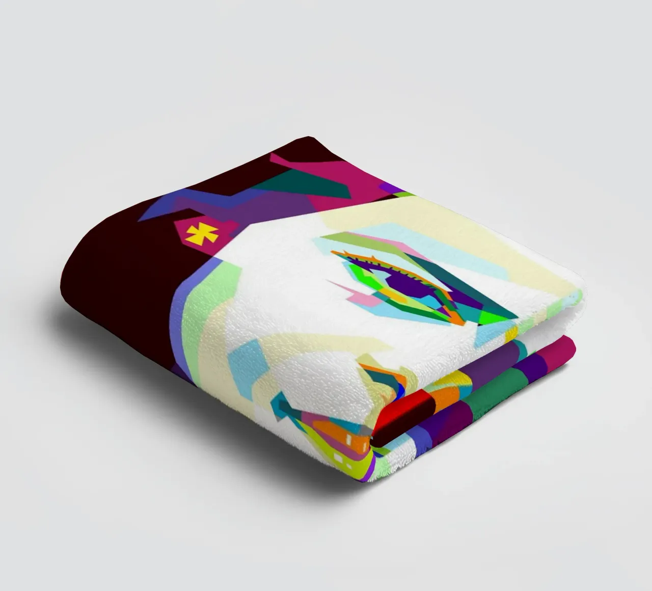 Mooie Javaanse Vrouw Kunst WPAP badhanddoek van Artkreator