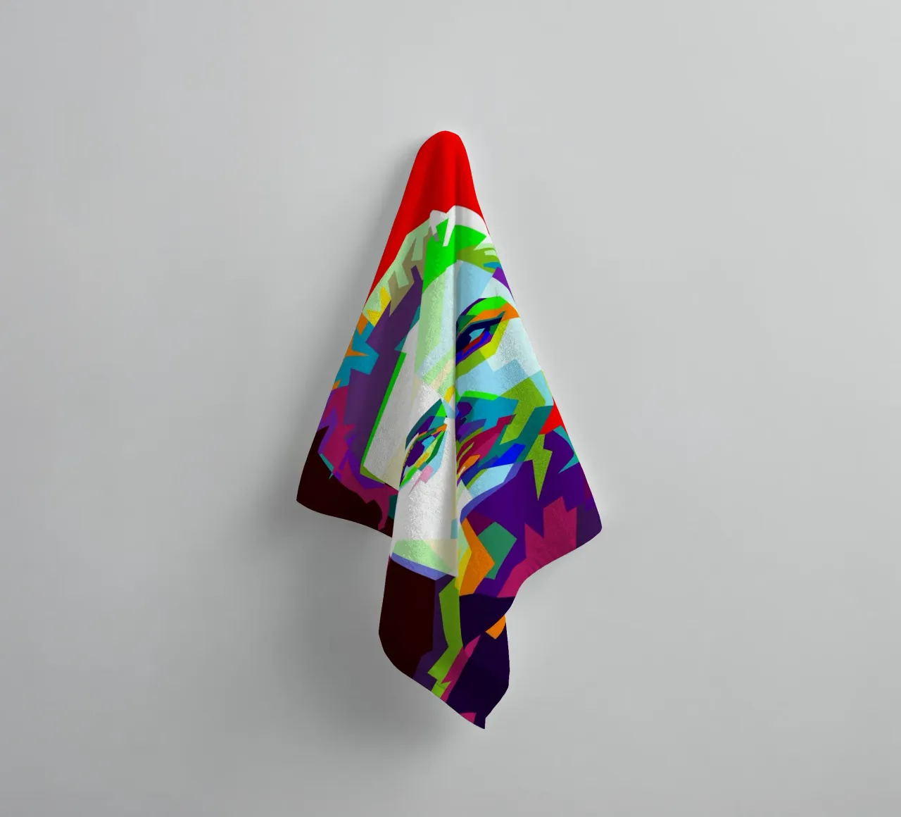 Mooie Javaanse Vrouw Kunst WPAP badhanddoek van Artkreator