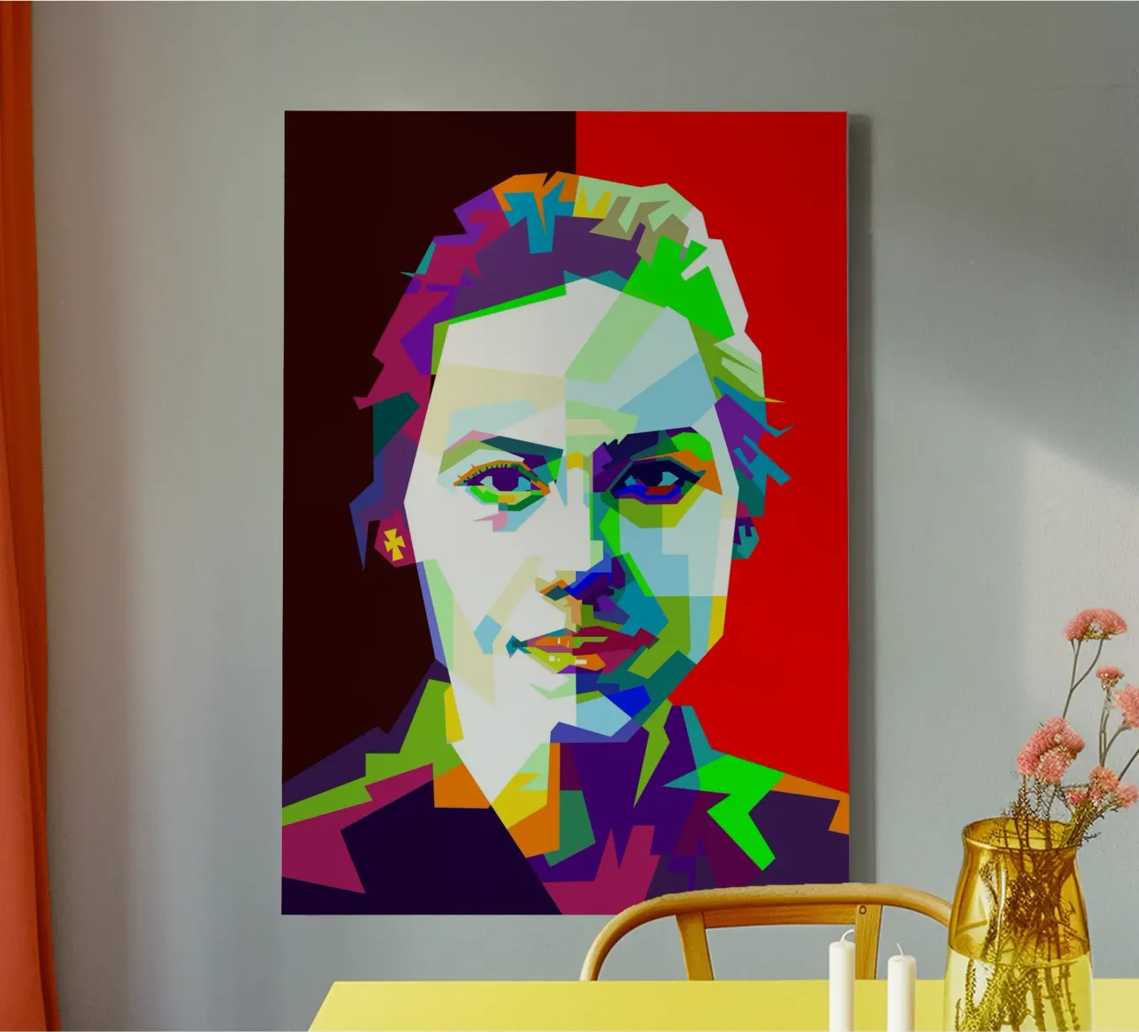 Bella donna giavanese Arte WPAP tela da Artkreator