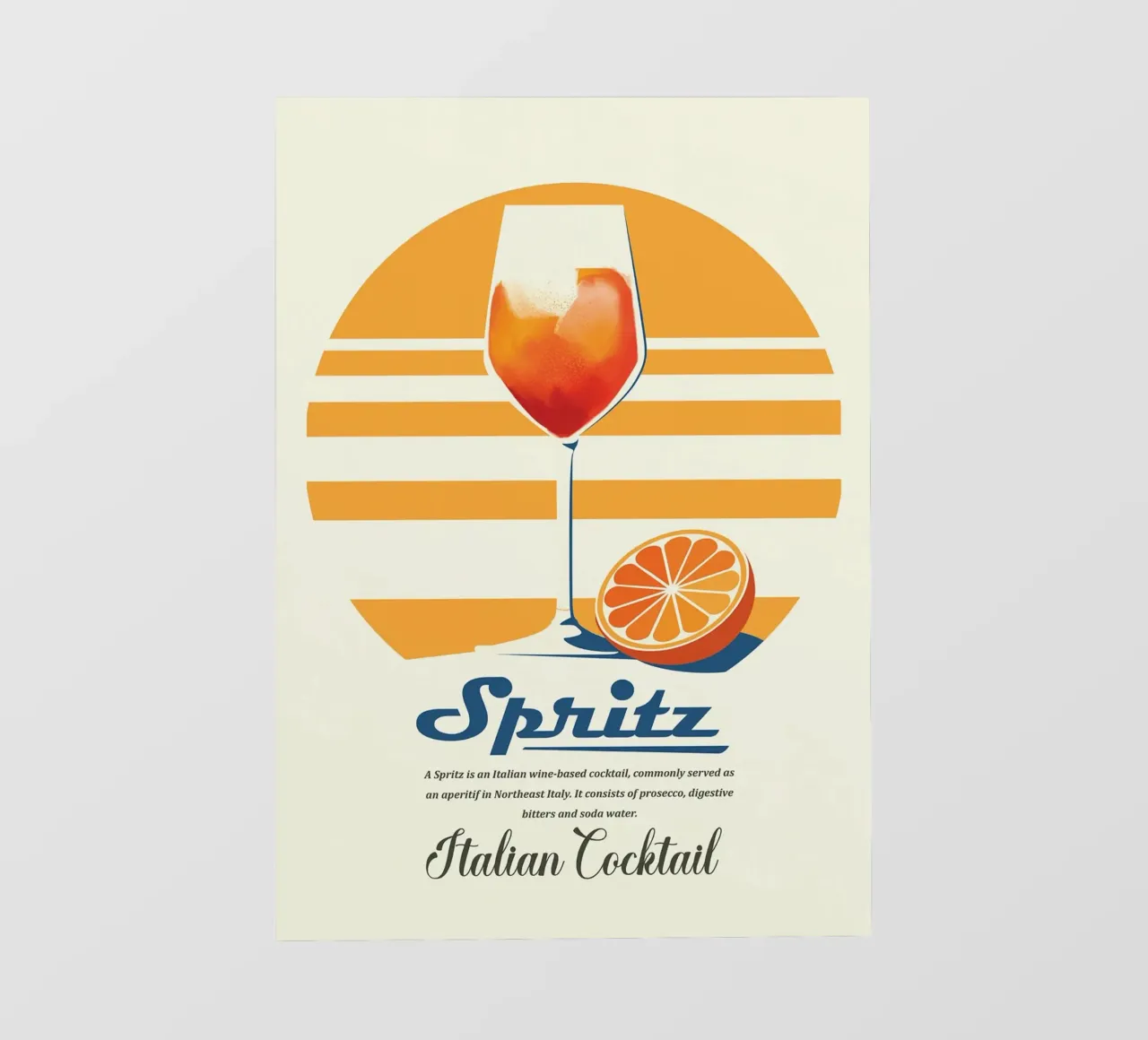 orange slice prosecco telo in pvc da Adam Murray