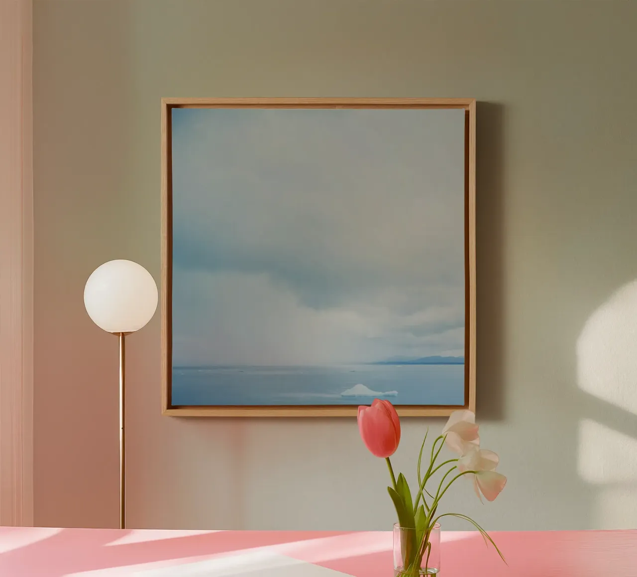 Glacier at the end of the world canvas with Floater frame by KISSA STUDIO