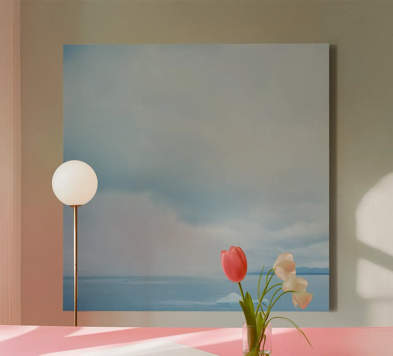 Glacier at the end of the world canvas with Floater frame by KISSA STUDIO
