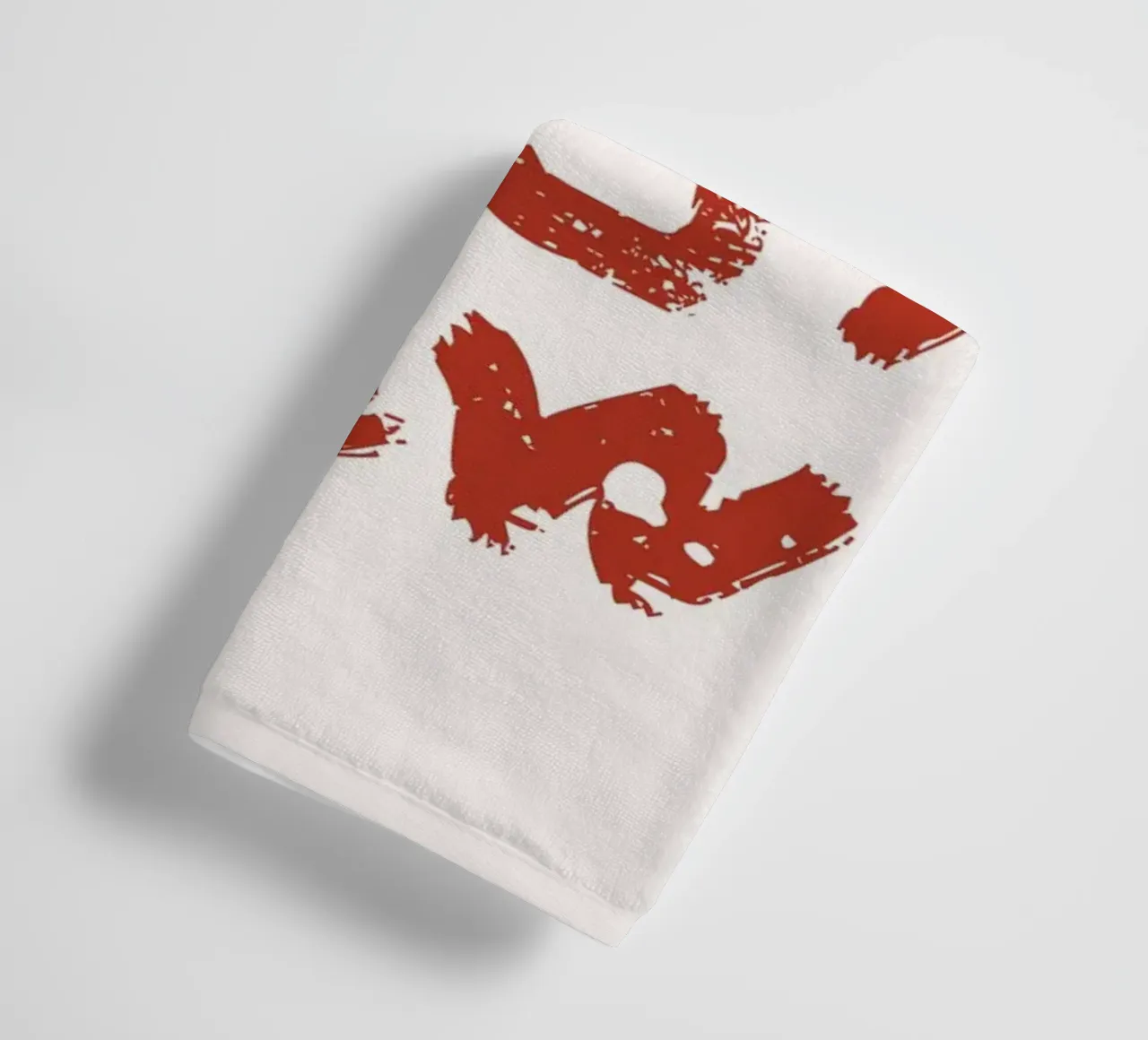 Happy Holidays Merry Xmas - Rustic Red Text Art Print towel by ClubArt