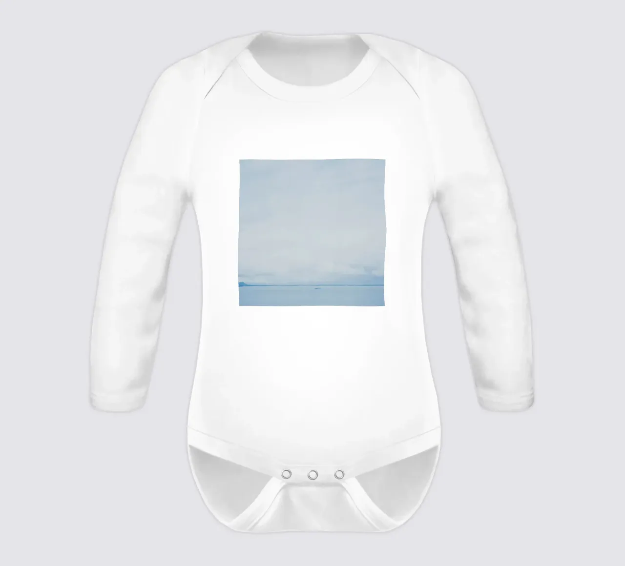 Glacier at the end of the world long-sleeve baby romper by KISSA STUDIO