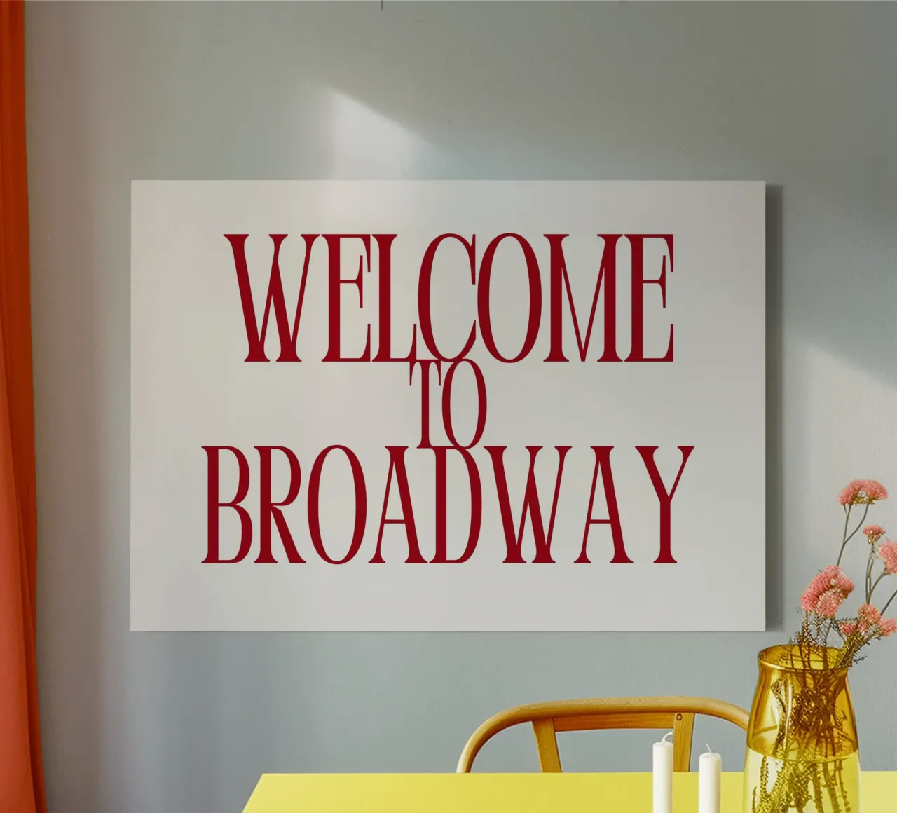 Welcome to Broadway - Iconic NYC Theatre Art Print canvas by ClubArt