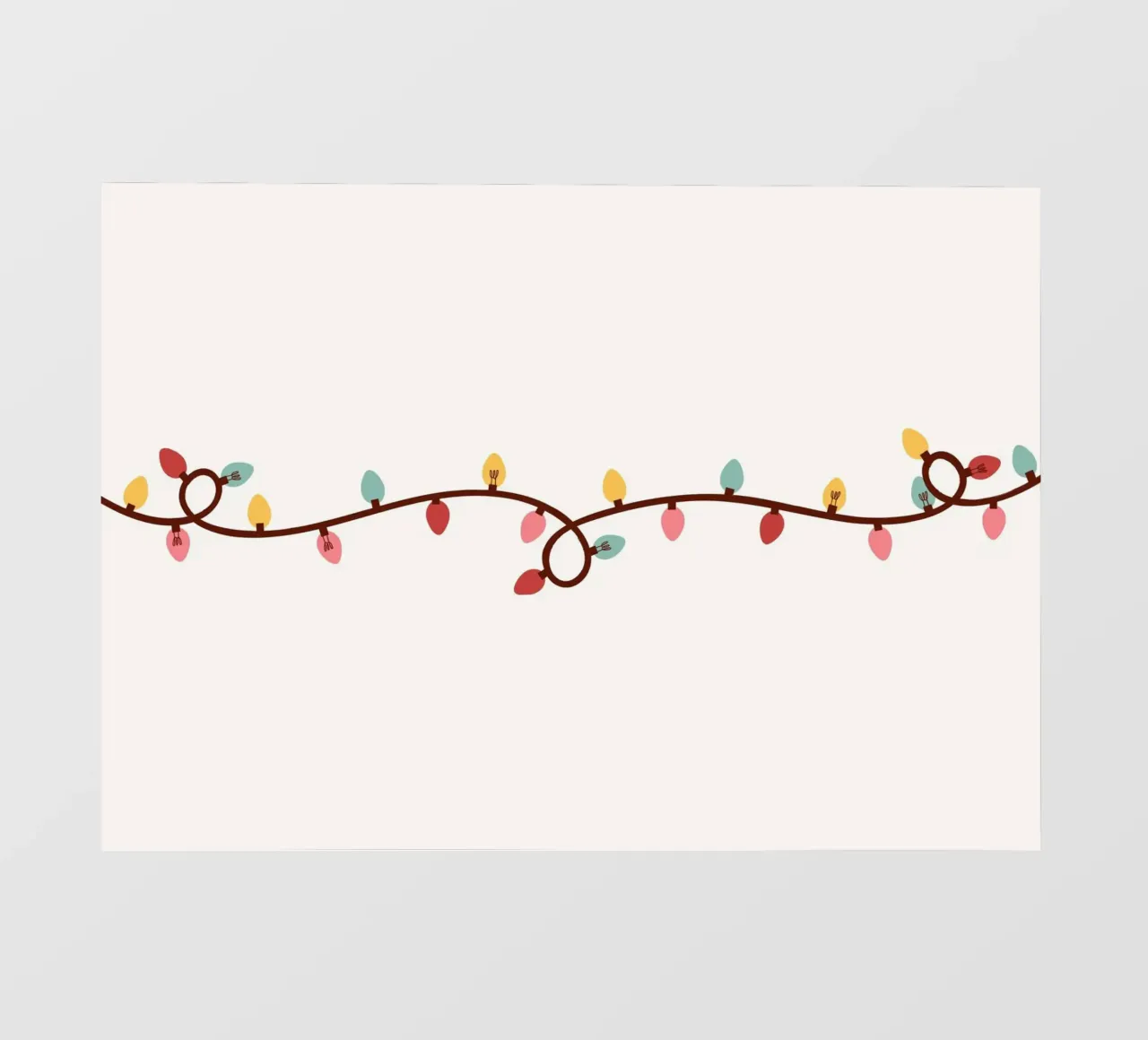 Kleurrijke Vakantielichten - Feestelijke String Light Border Art fotobehang van ClubArt