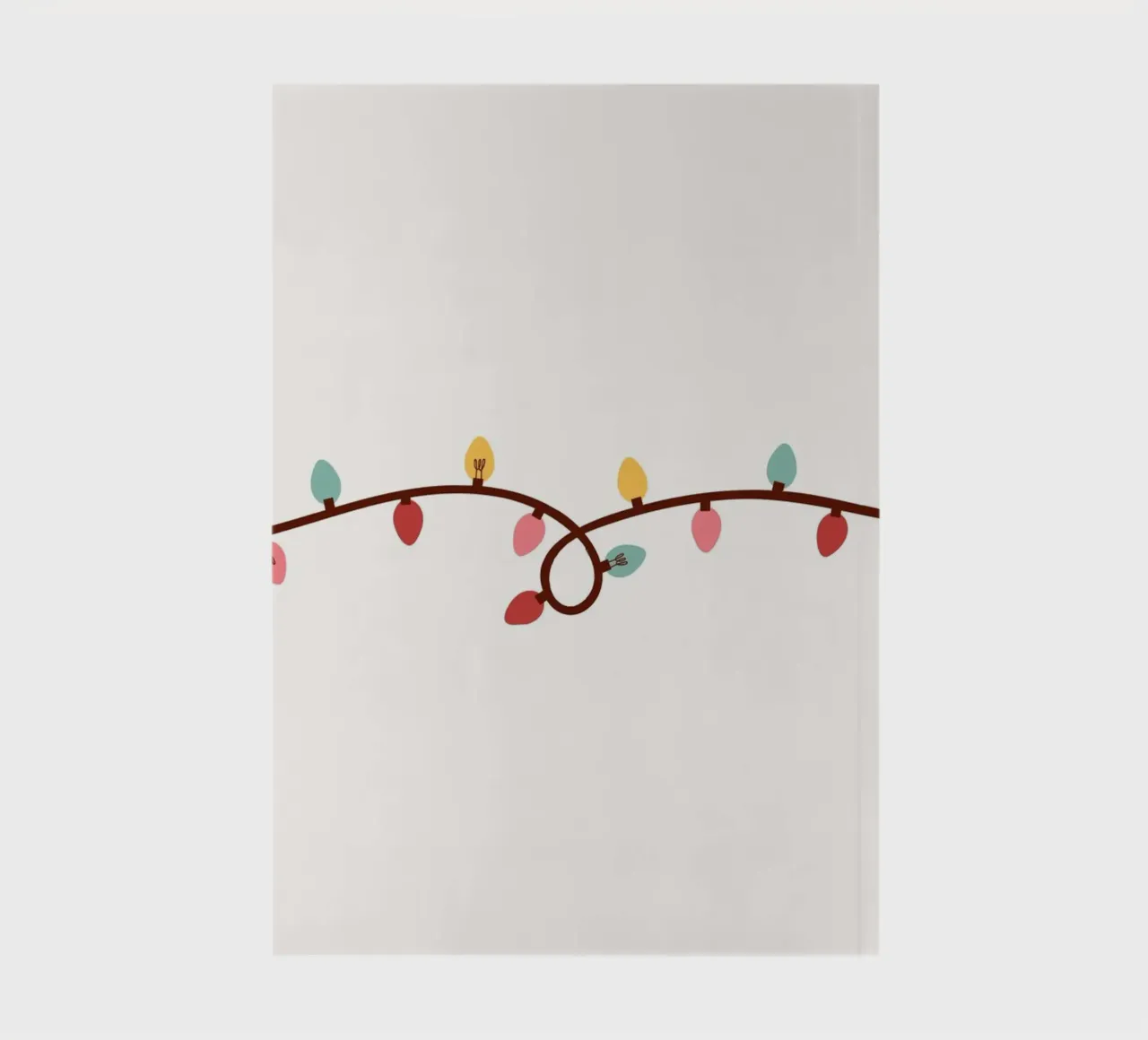 Colorful Holiday Lights - Festive String Light Border Art notebook by ClubArt