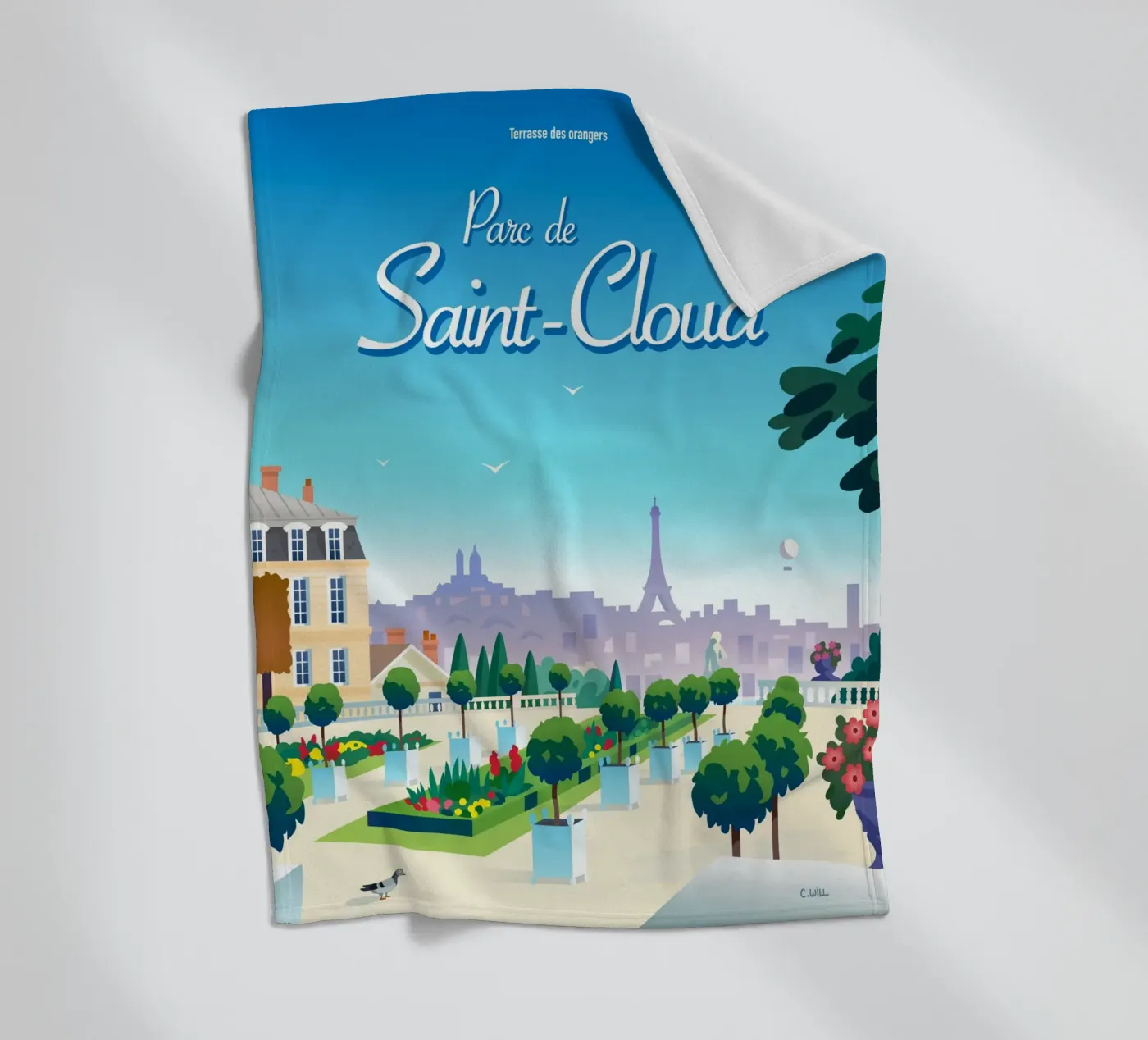 Saint-Cloud park Fleecedecke von C.WILL