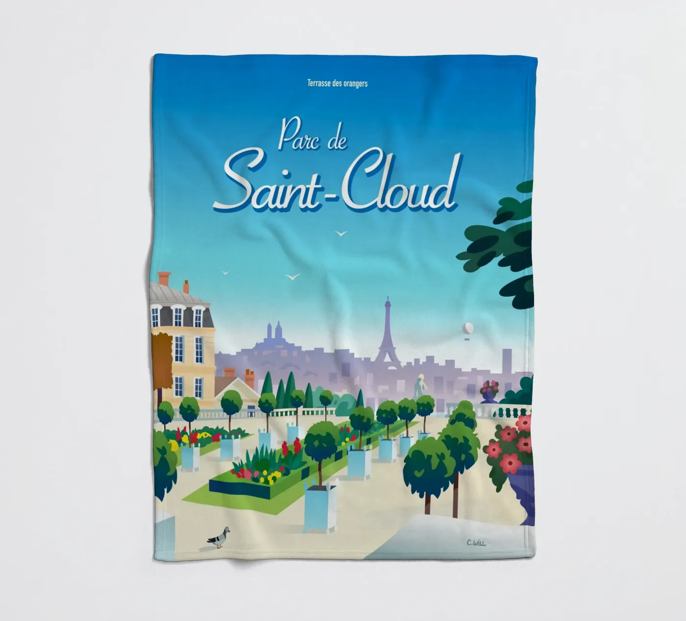 Saint-Cloud park Fleecedecke von C.WILL