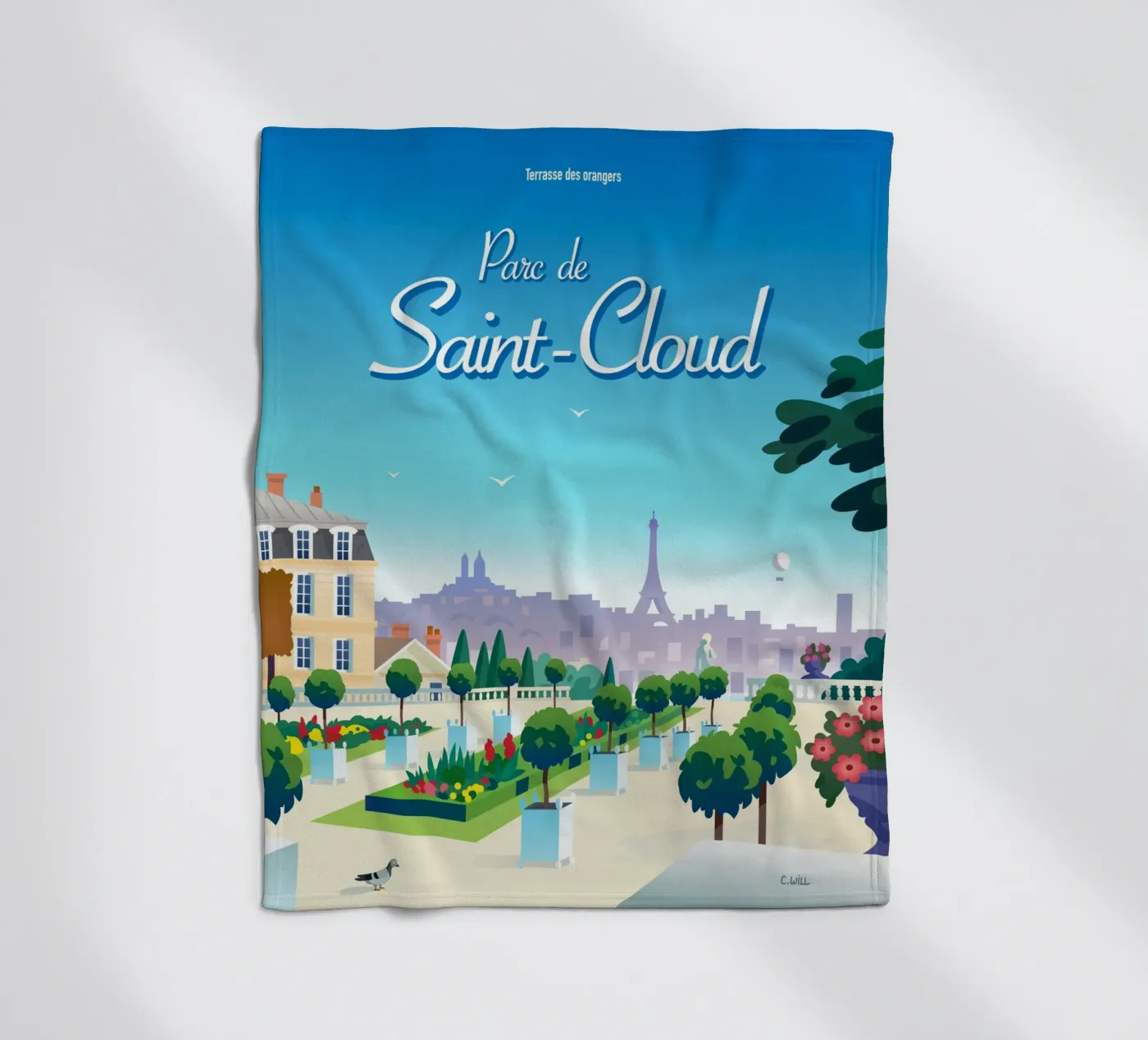 Saint-Cloud park Fleecedecke von C.WILL