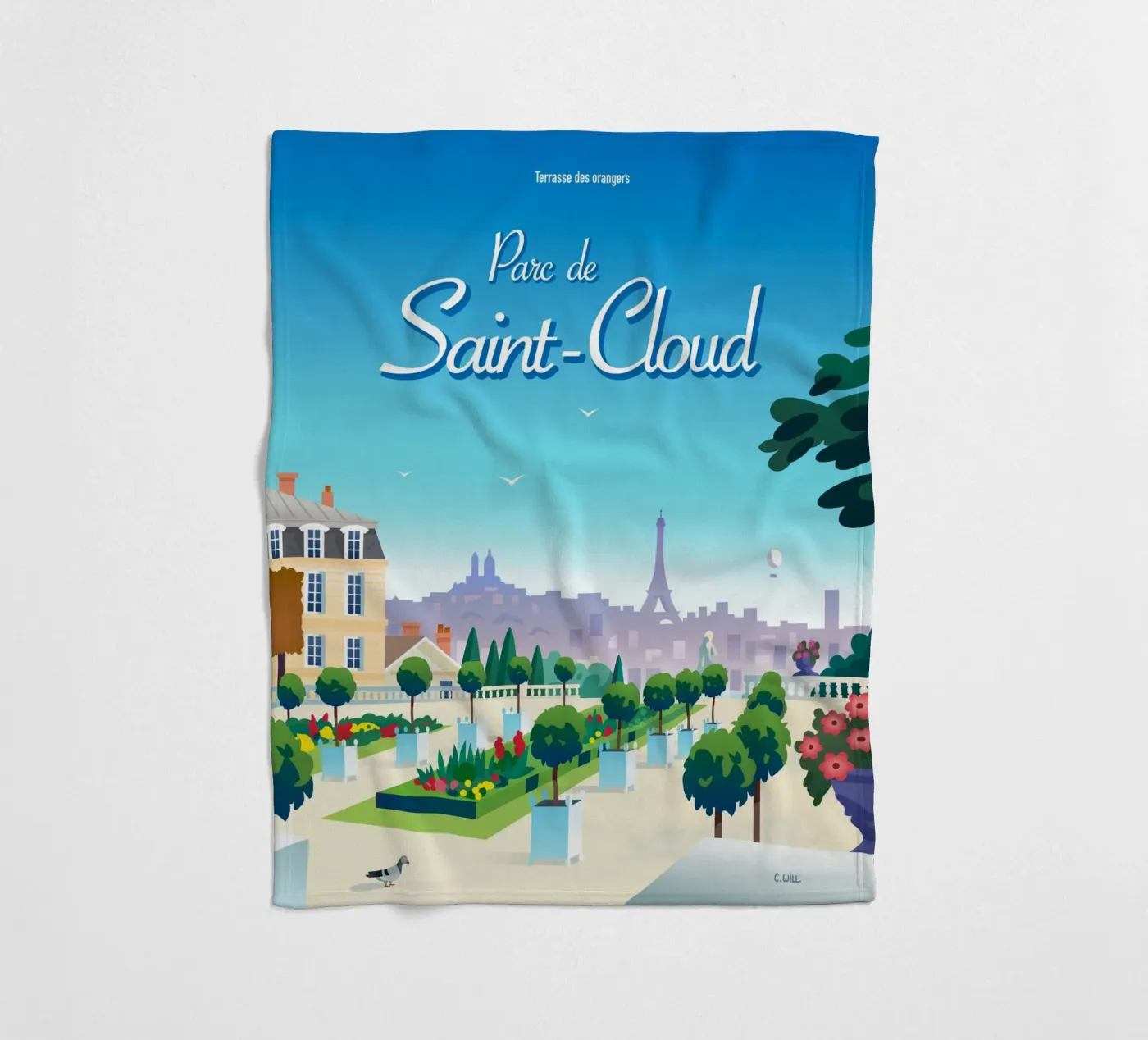 Saint-Cloud park Fleecedecke von C.WILL
