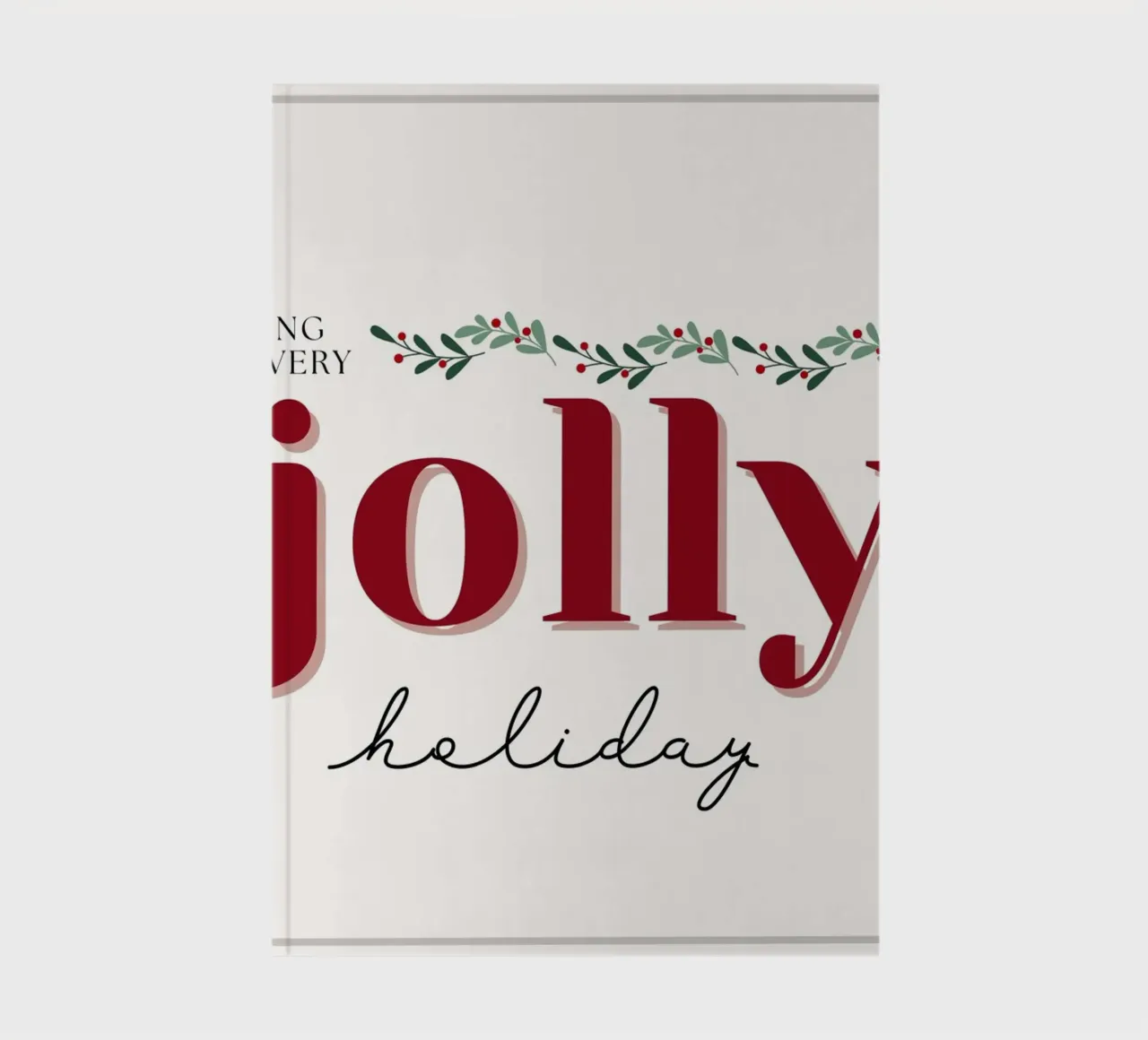Wishing You a Jolly Holiday - Festive Greeting Print notebook by ClubArt