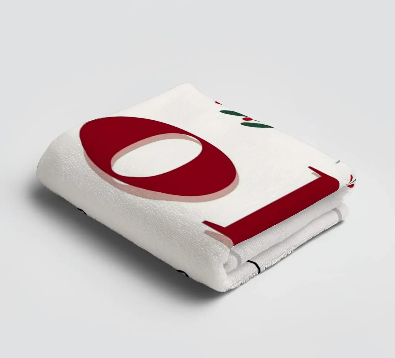 Wishing You a Jolly Holiday - Festive Greeting Print towel by ClubArt