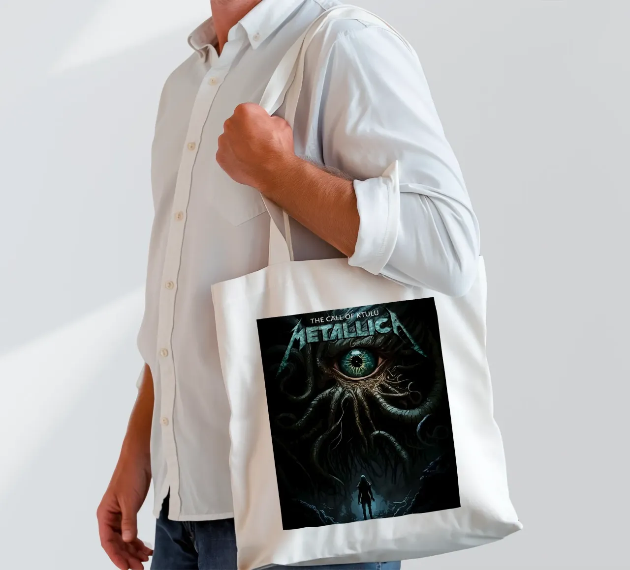 metal band tote bag by vanhesling