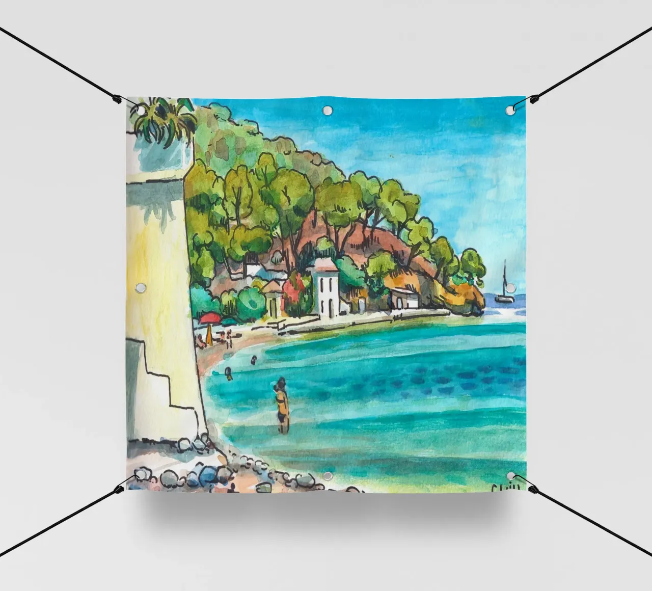 Monastiri beach telo in pvc da C.WILL