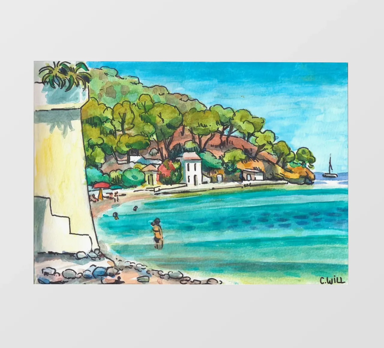 Monastiri beach telo in pvc da C.WILL