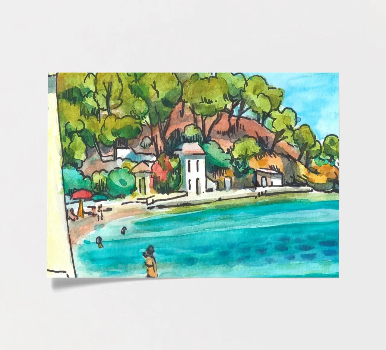 Monastiri beach Stickerbogen von C.WILL