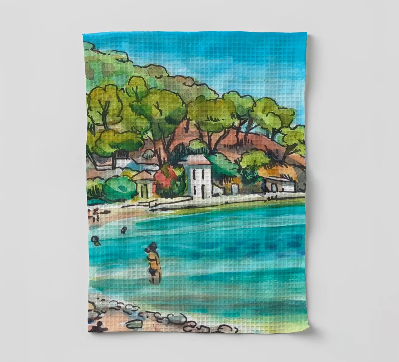 Monastiri beach canovaccio da cucina da C.WILL