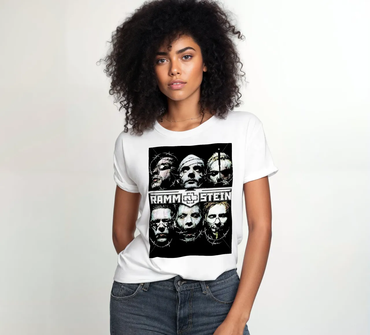 Rammstein 3 Kunst dames t-shirt getailleerd van music soul