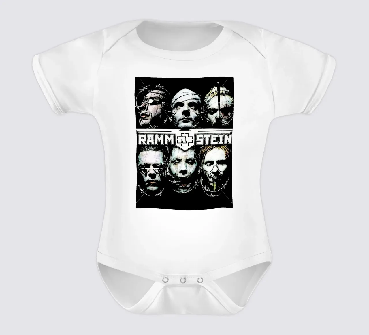 Rammstein 3 Arte body neonato maniche corte da music soul