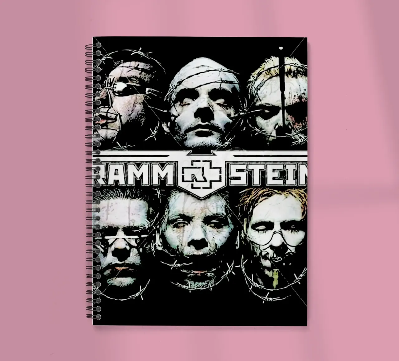 Rammstein 3 Art spiral notebook by music soul