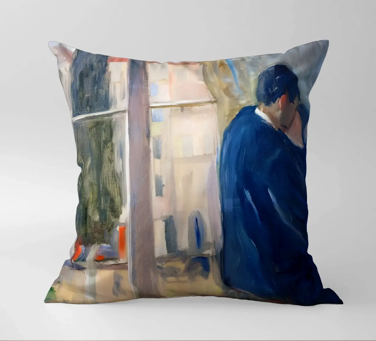 Il bacio di Munch (1892) - Coppia espressionista abbracciata cuscino da NorwesClub
