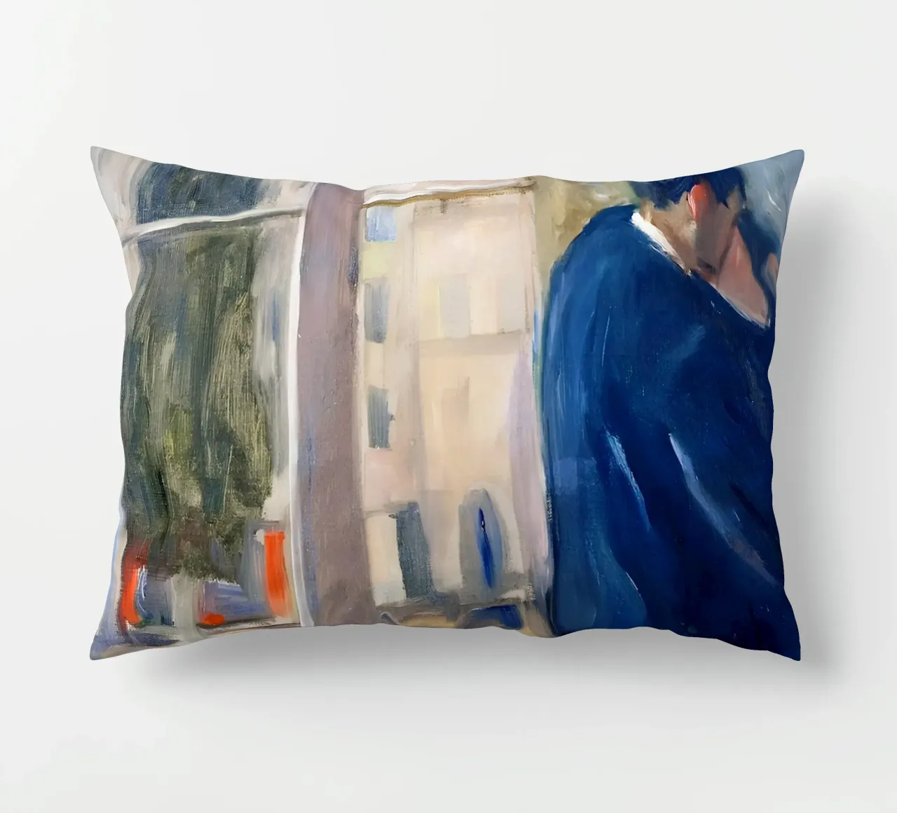 Il bacio di Munch (1892) - Coppia espressionista abbracciata cuscino da NorwesClub