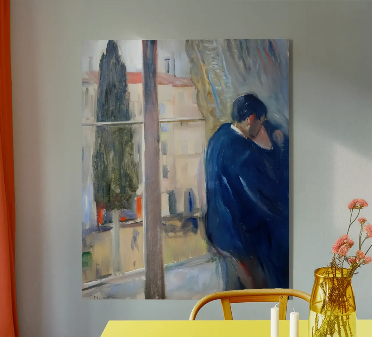 Il bacio di Munch (1892) - Coppia espressionista abbracciata plexiglass da NorwesClub