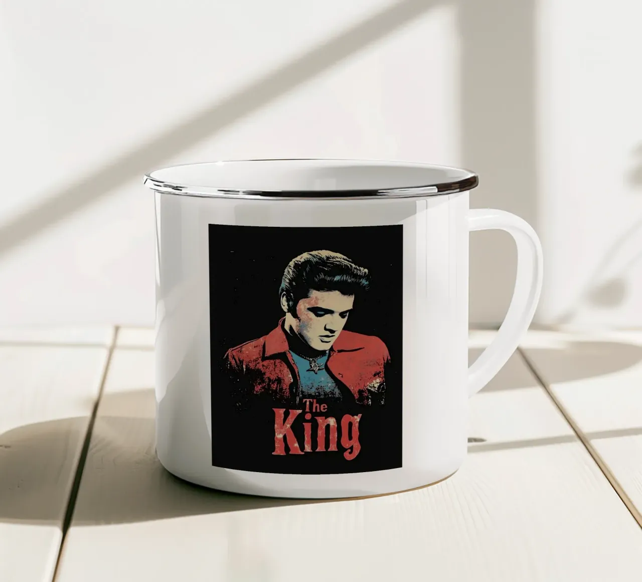 Elvis Presley tazza in smalto da vanhesling