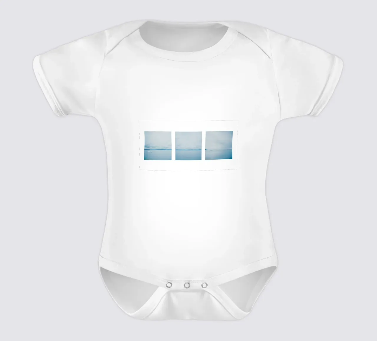 Glacier at the end of the world short-sleeve baby romper by KISSA STUDIO