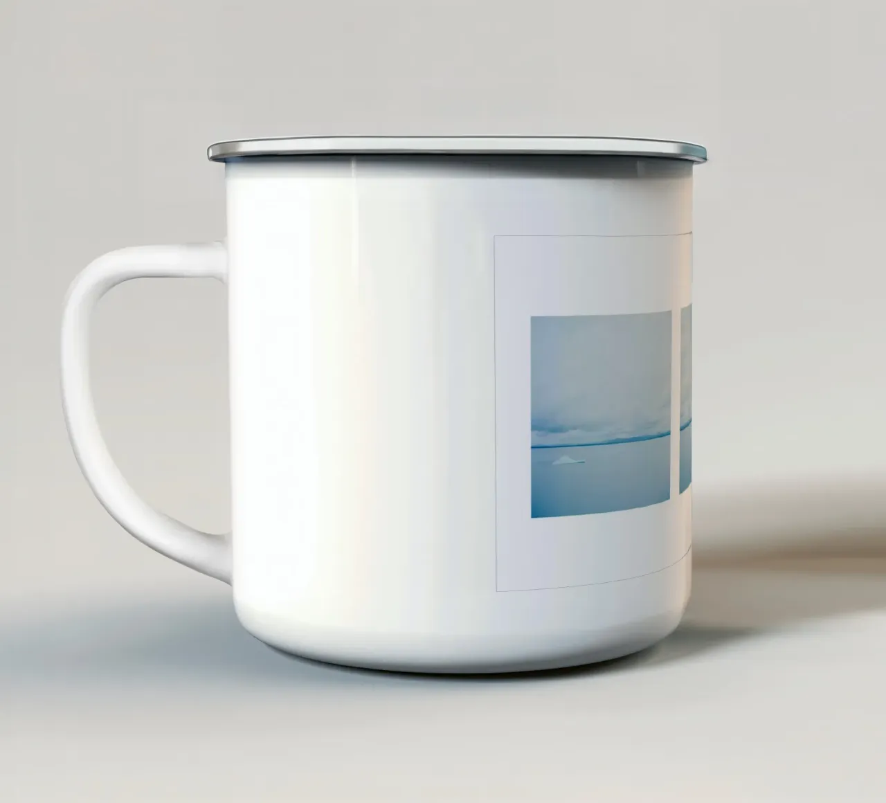 Il ghiacciaio alla fine del mondo tazza in smalto da KISSA STUDIO