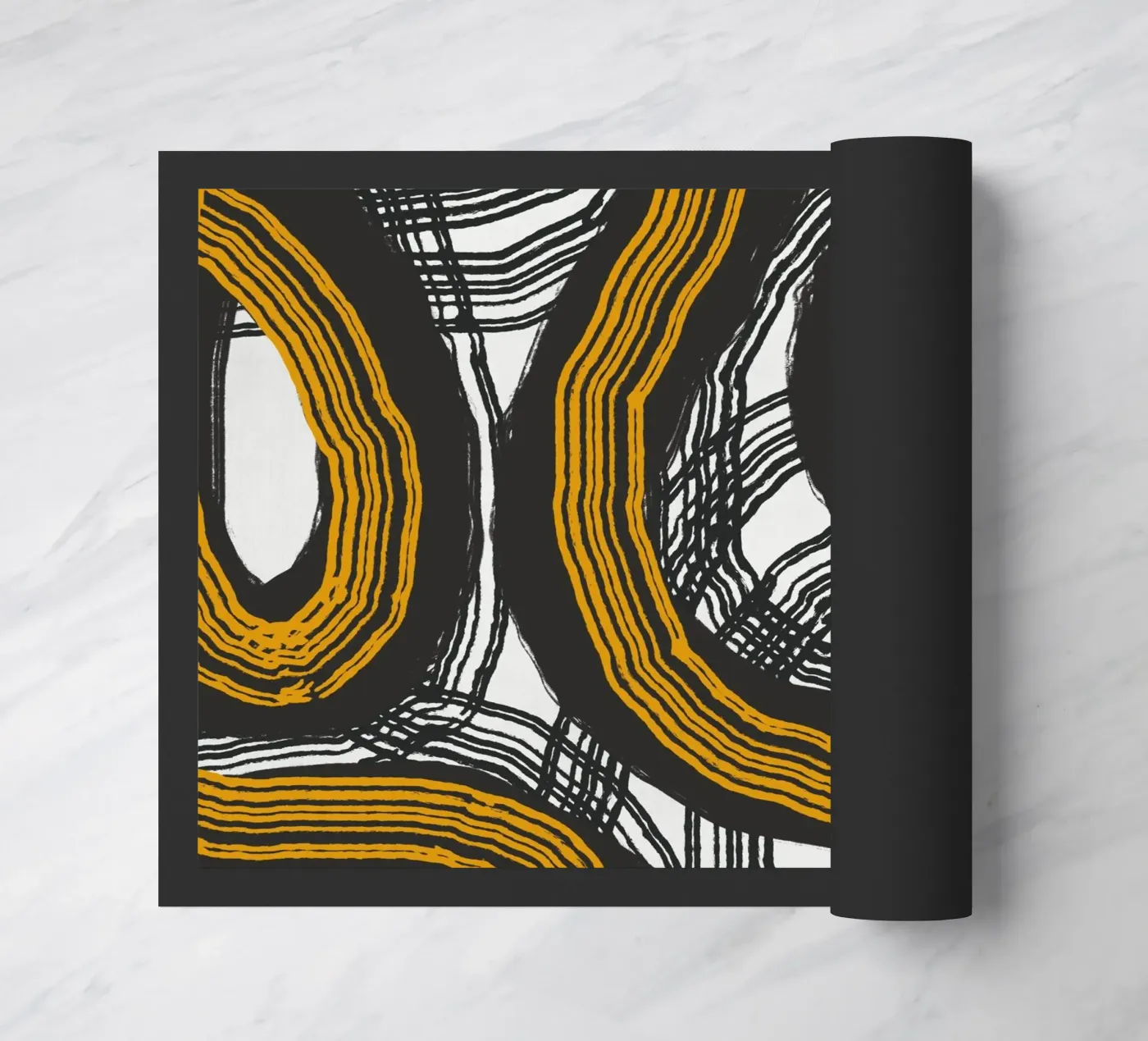 Lijnabstractie deurmat van Little Dean