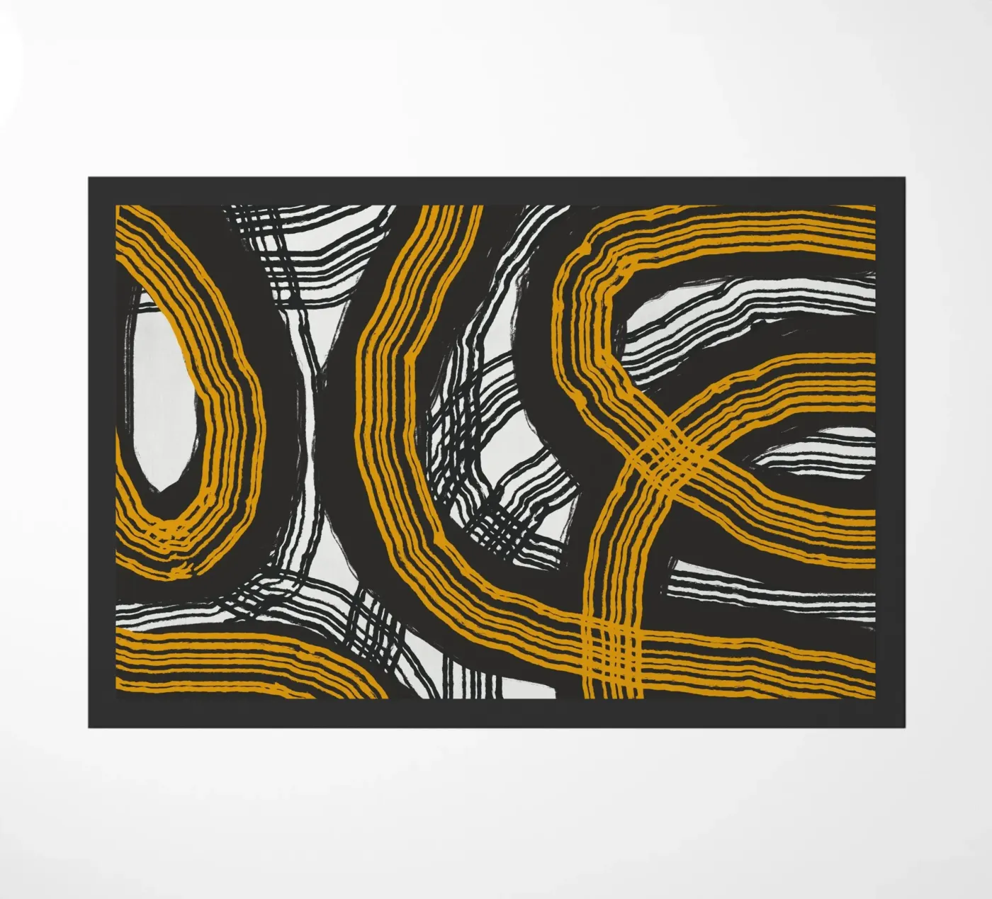 Lijnabstractie deurmat van Little Dean