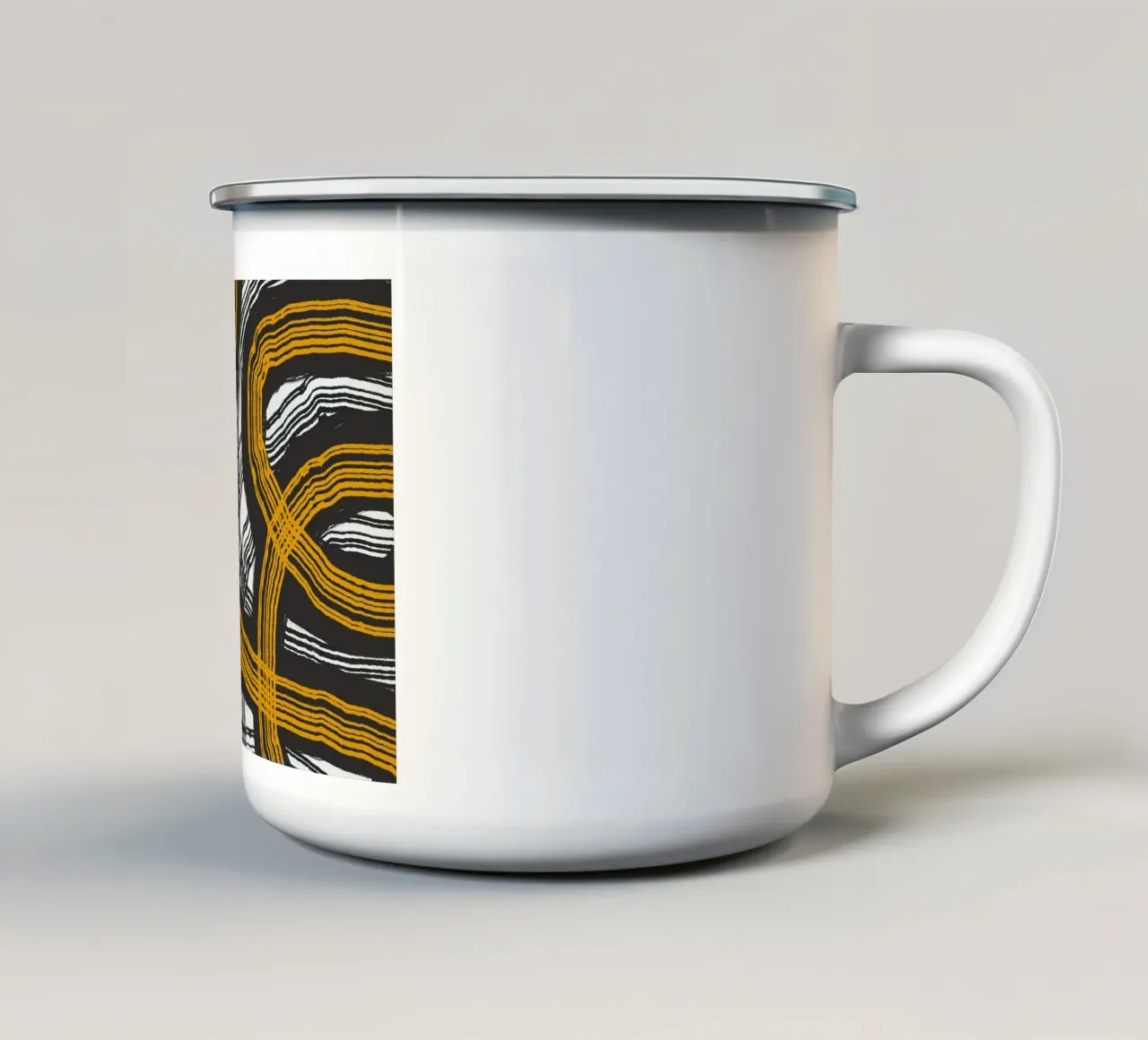 Astrazione delle linee tazza in smalto da Little Dean