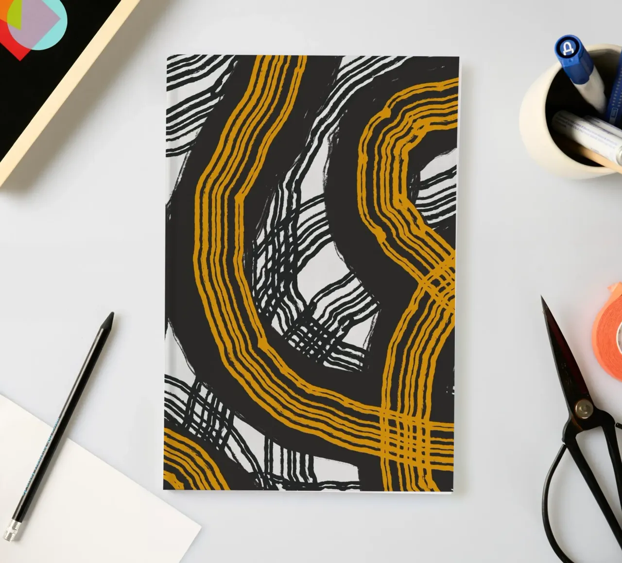 Linienabstraktion Notizbuch von Little Dean