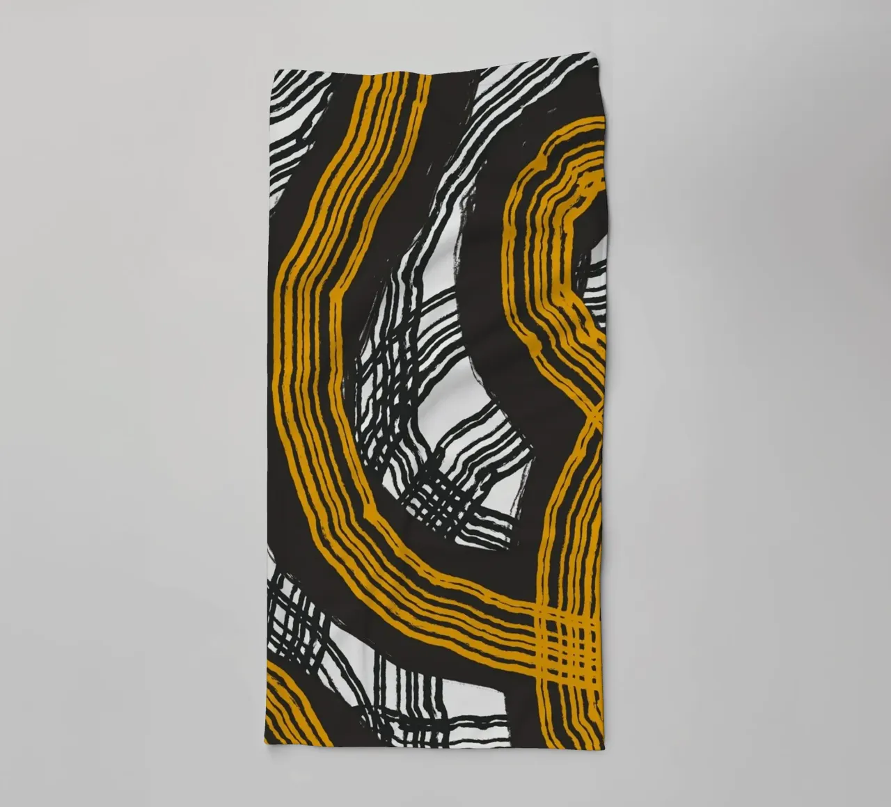 Line abstraction towel by Little Dean