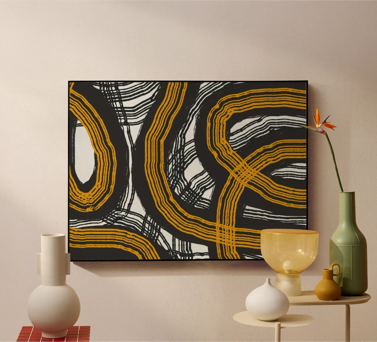 Abstraction des lignes plexiglas de Little Dean