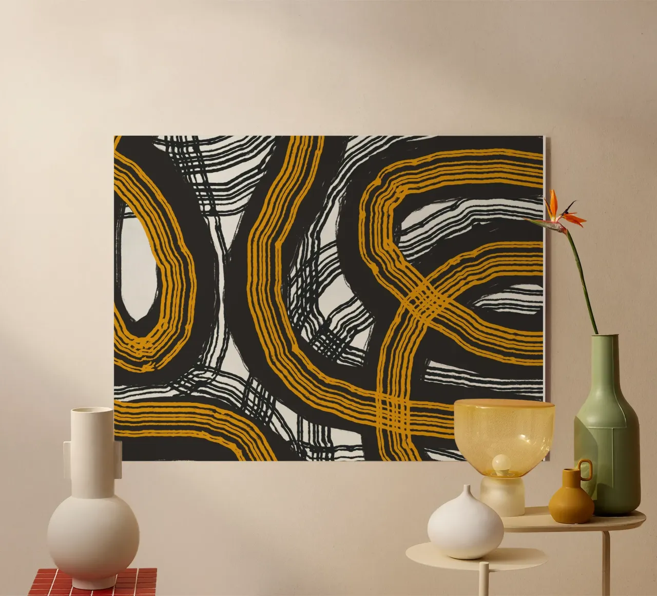 Abstraction des lignes plexiglas de Little Dean