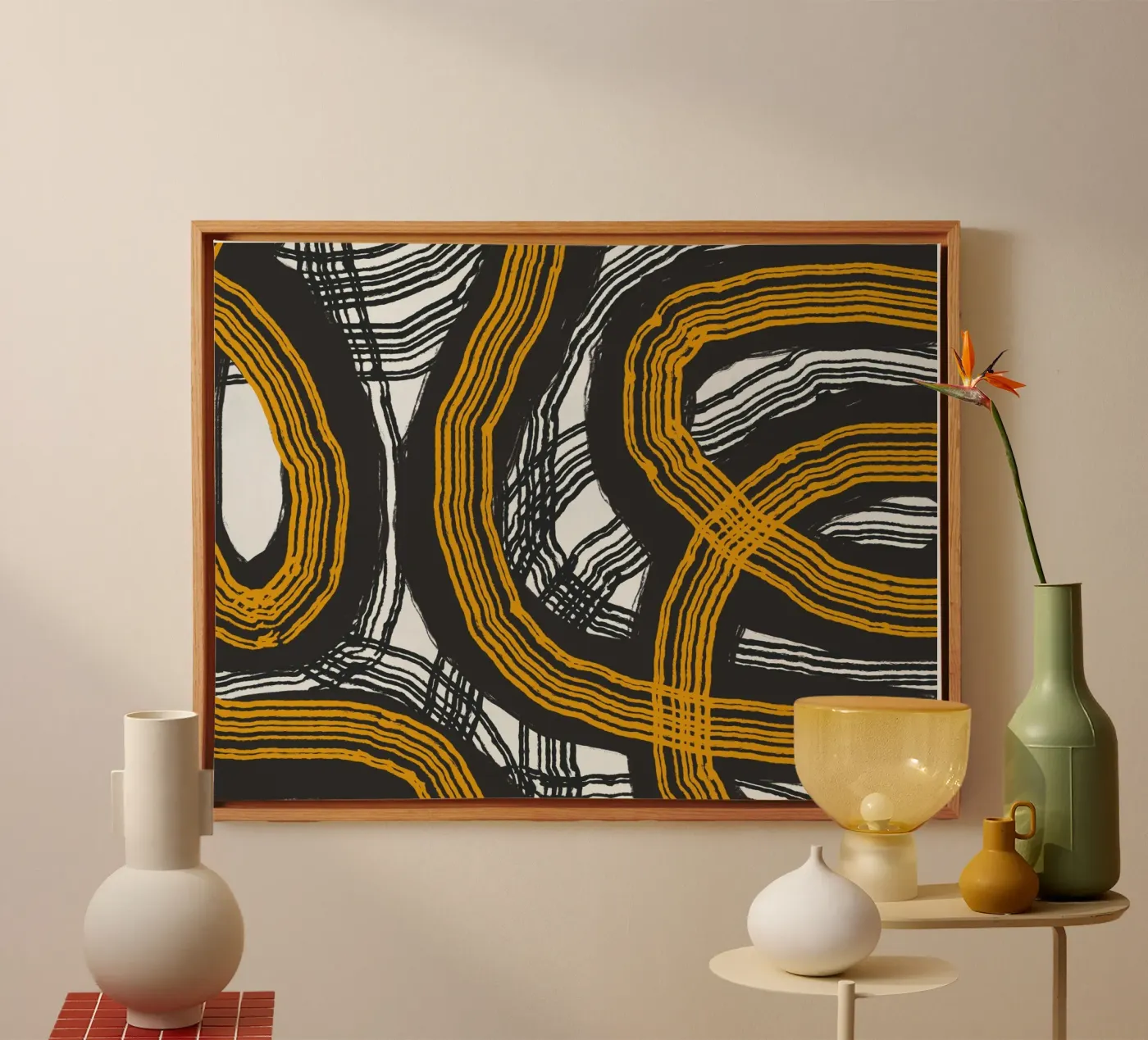 Line abstraction canvas by Little Dean