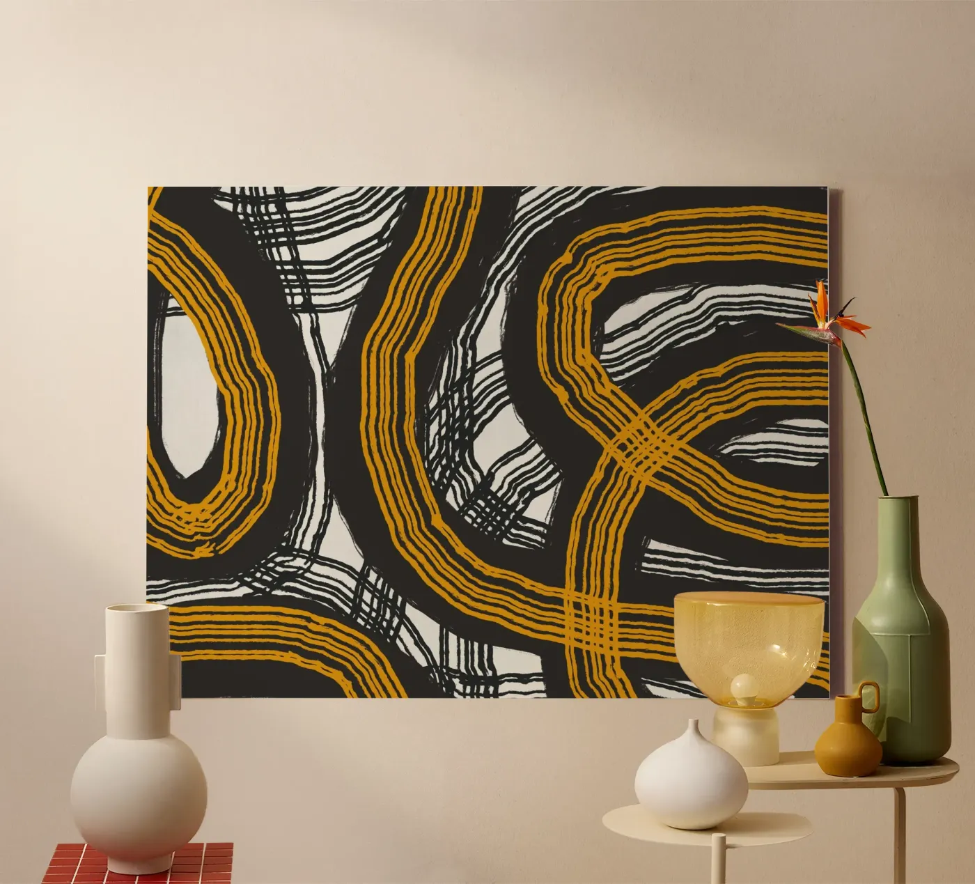 Line abstraction canvas by Little Dean