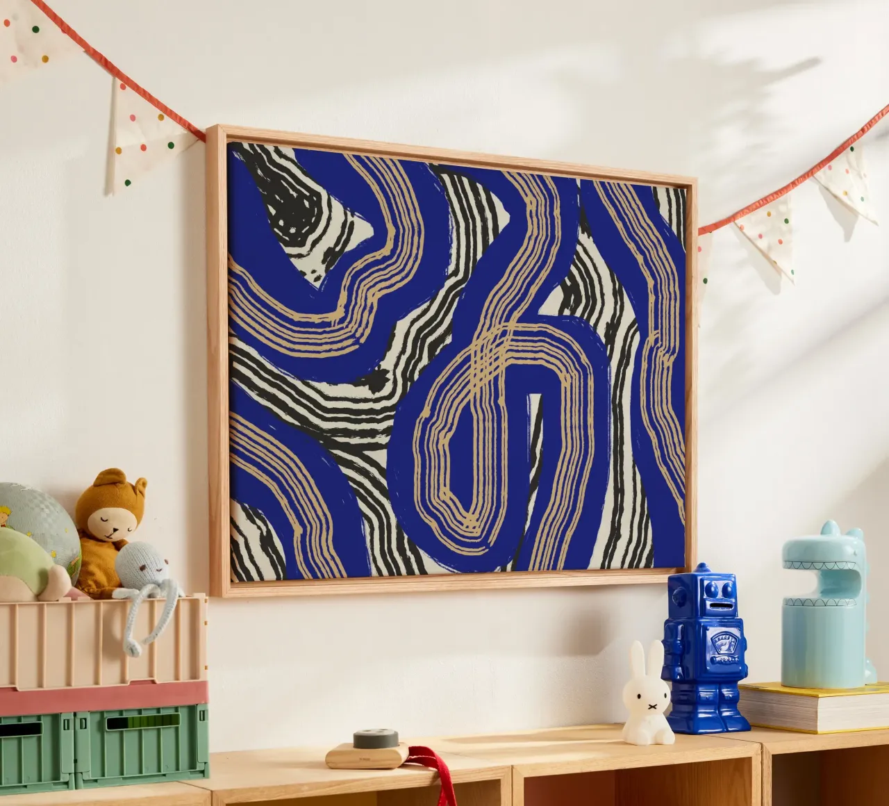 Line abstraction 02 canvas by Little Dean