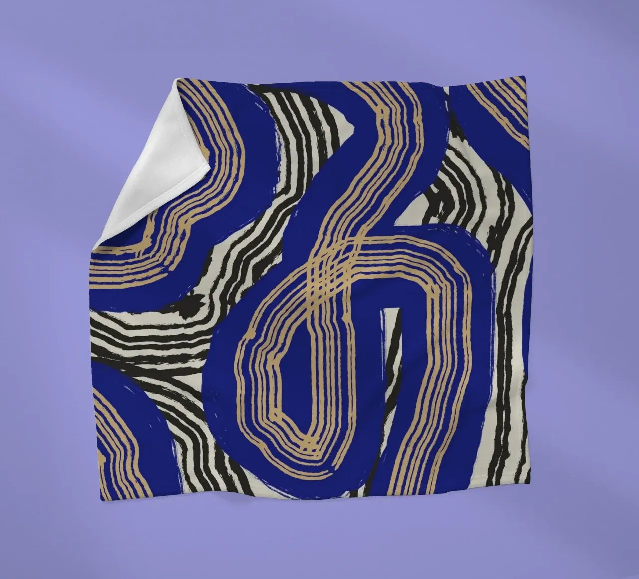 Astrazione delle linee 02 coperta in pile da Little Dean