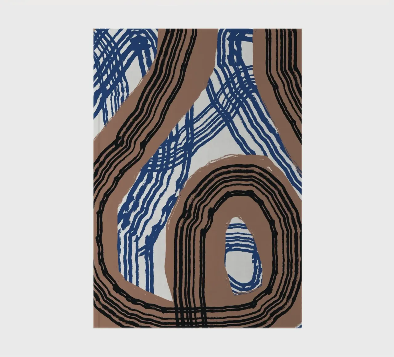 Linienabstraktion 03 Notizbuch von Little Dean