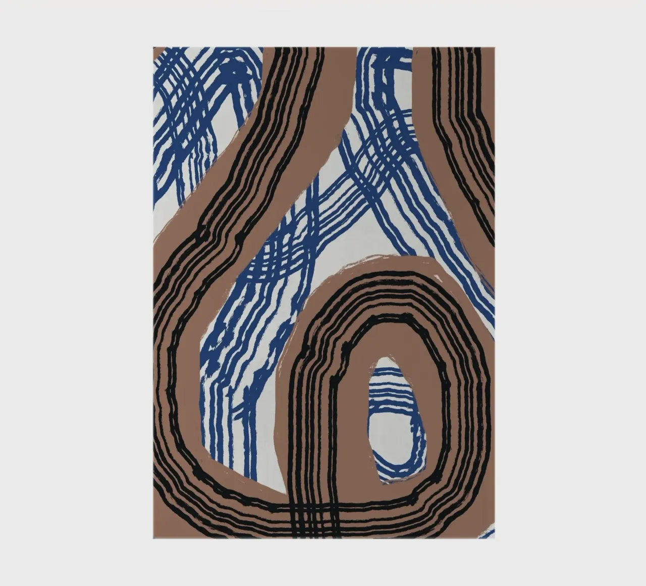 Linienabstraktion 03 Notizbuch von Little Dean