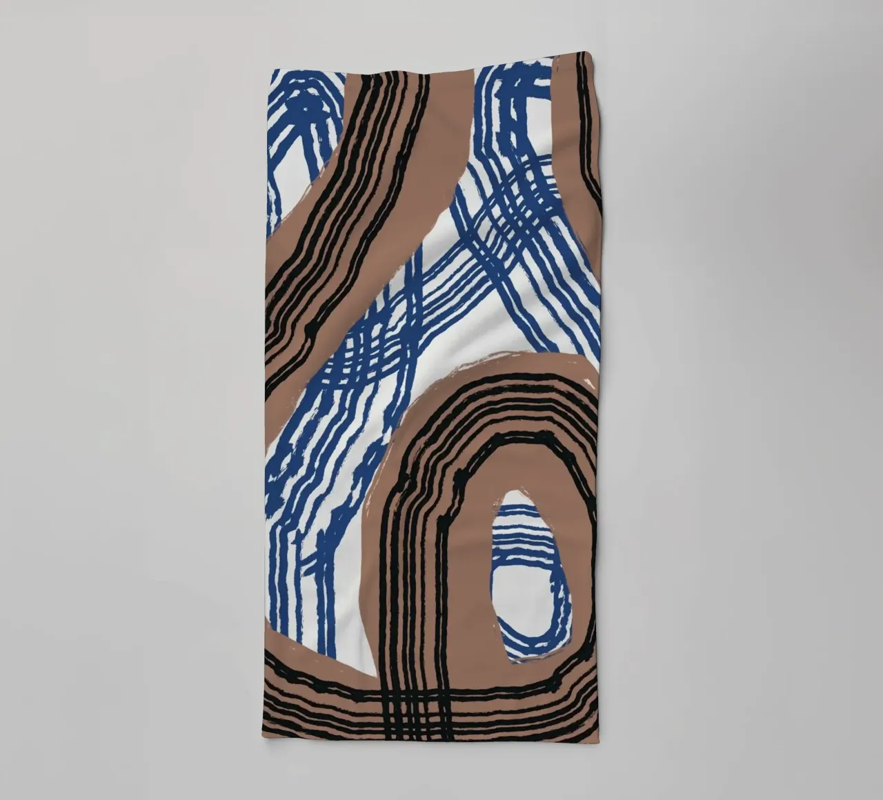 Line abstraction 03 towel by Little Dean