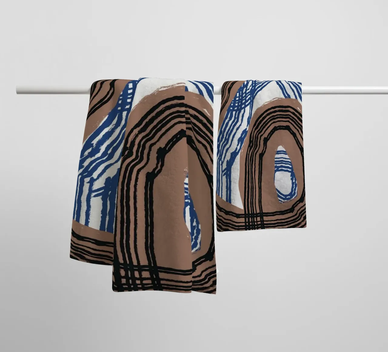 Line abstraction 03 towel by Little Dean