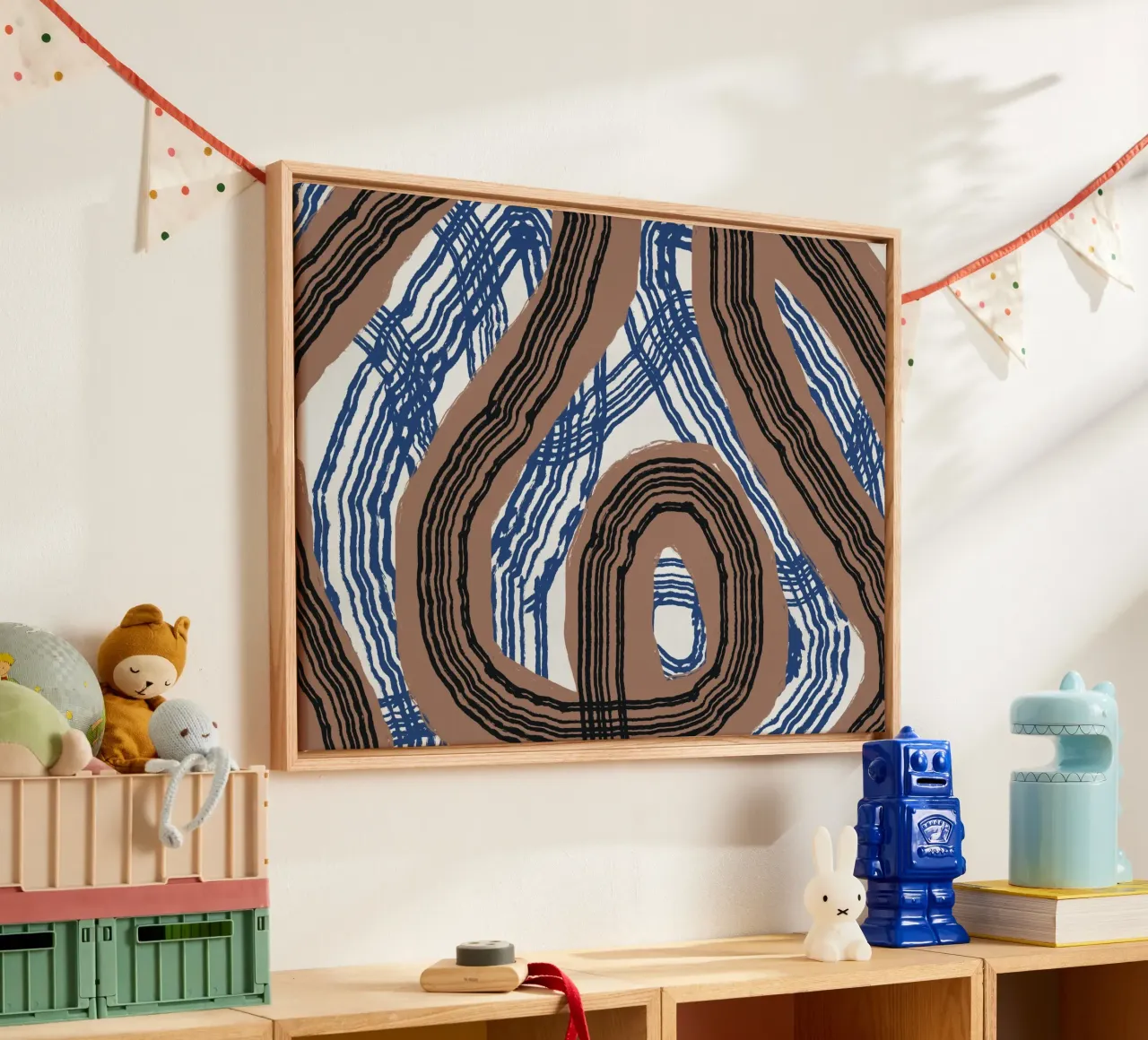 Line abstraction 03 canvas by Little Dean